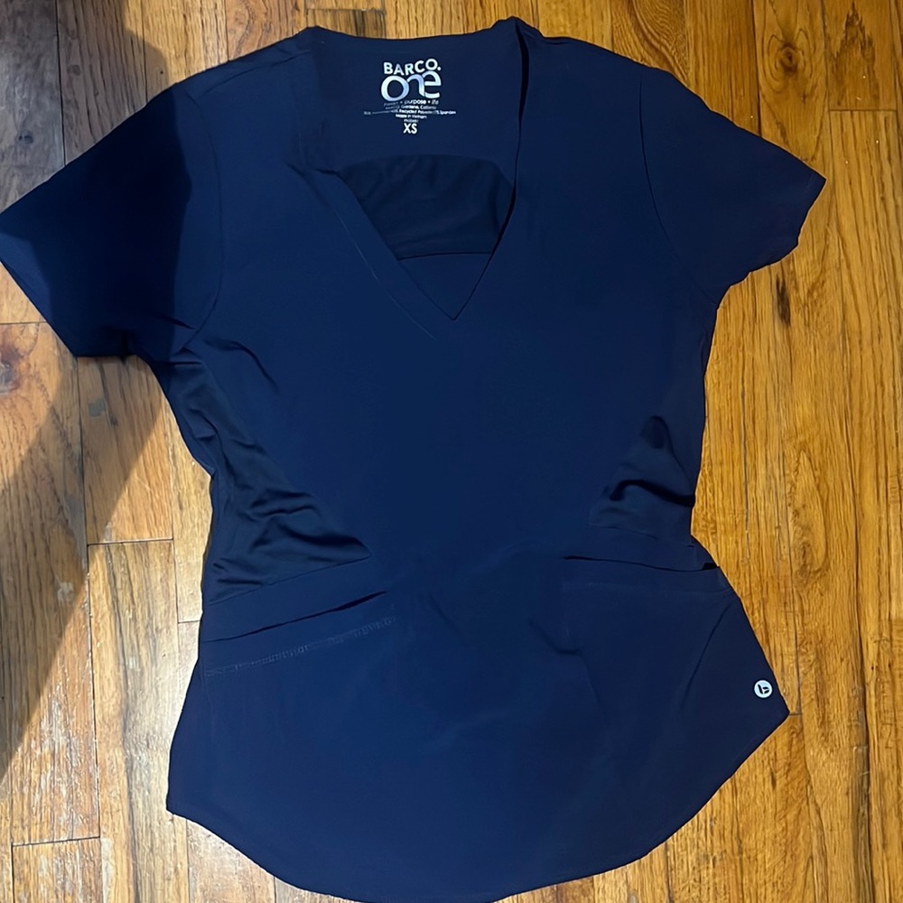 Navy Blue Scrub Top